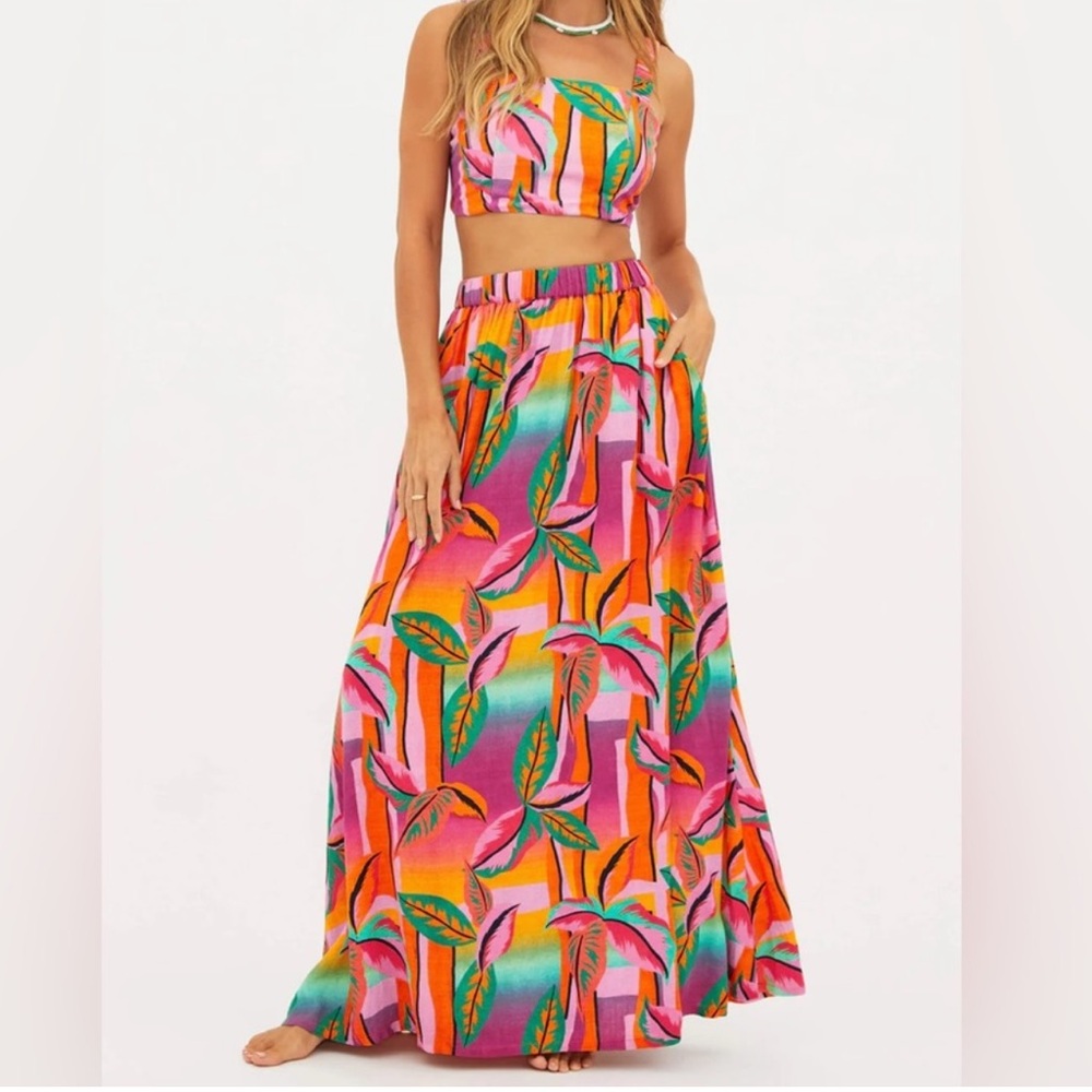Beach Riot LARISSA PALM BEACH Maxi Skirt